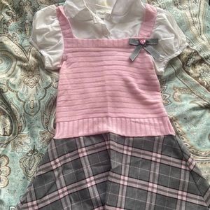 Rare Editions Pink & Plaid Dress
